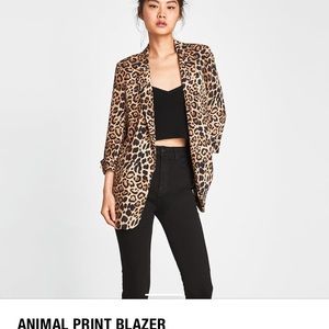 Zara Leopard Multi color blazer